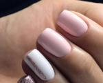 Transparent manicure with glitter: photo examples of how to do it at home