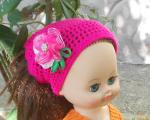 Crochet headscarf: patterns for beginner needlewomen Crochet headscarf hat diagram and description