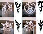 Snowflake stencils for cutting out paper