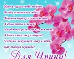 Congratulations in prose, in your own words, to Irina on her birthday