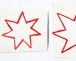 Popierinė žvaigždė (meistriškumo klasė ir diagrama) Žvaigždžių trafaretai