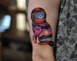 Space tattoo: planets, stars, galaxy and other sketches for guys and girls Planet tattoo on hand meaning