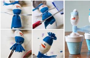 New Year's crafts from cups