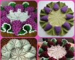 Crochet napkins Crochet napkins brush of grapes lesson