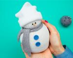 DIY snehuliak na nový rok