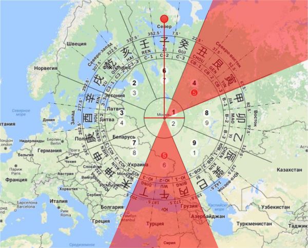 Мингли карта направлений